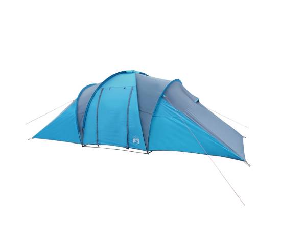 Cort de camping 6 persoane albastru, 576x238x193 cm, tafta 185t, 7 image