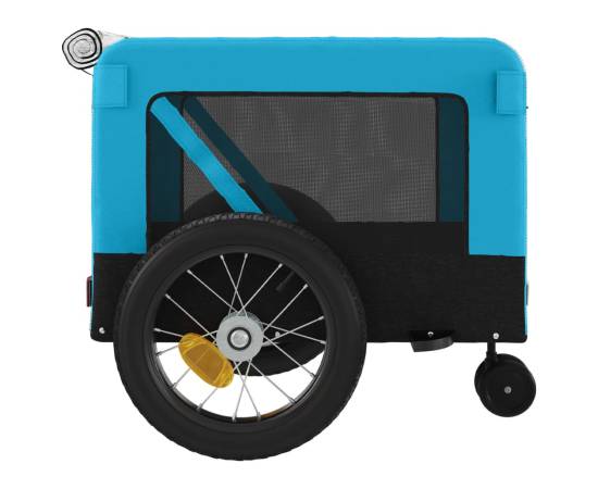 Remorcă bicicletă animale companie, albastru/negru, oxford/fier, 8 image