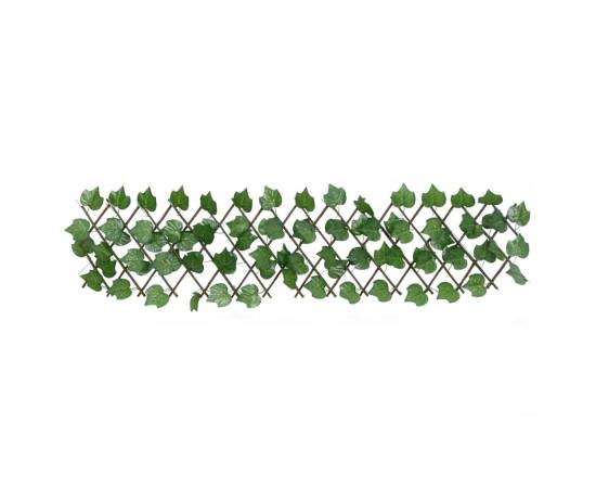 Spalier frunze struguri artificiale extensibil, verde 180x30 cm, 3 image