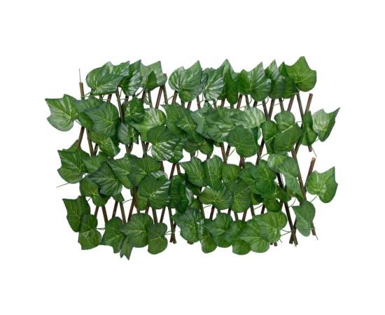Spalier frunze struguri artificiale extensibil, verde 180x30 cm, 2 image