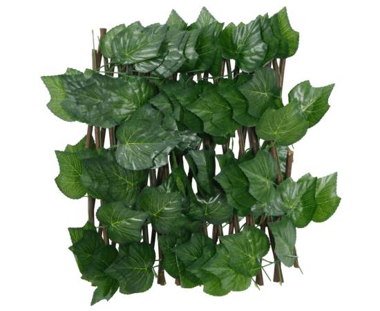 Spalier frunze struguri artificiale extensibil, verde 180x30 cm, 4 image