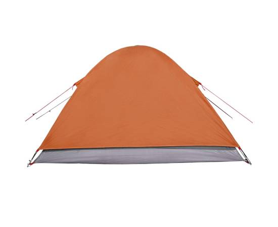 Cort camping 3 persoane gri/portocaliu 240x217x120cm tafta 190t, 10 image