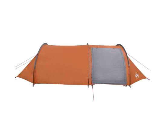 Cort camping 4 persoane gri/portocaliu 405x170x106cm tafta 185t, 7 image