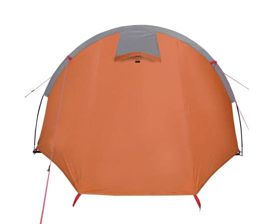 Cort camping 4 persoane gri/portocaliu 405x170x106cm tafta 185t, 9 image