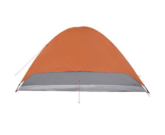 Cort camping 6 persoane gri/portocaliu 348x340x190cm tafta 190t, 10 image