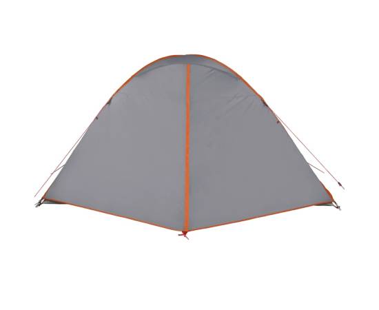 Cort camping 6 persoane gri/portocaliu 348x340x190cm tafta 190t, 7 image