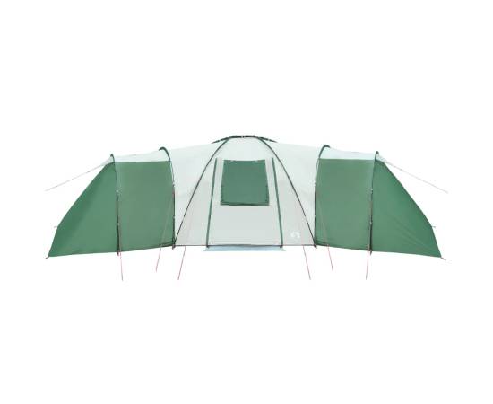 Cort de camping 12 persoane, verde, 840x720x200 cm, tafta 185t, 6 image