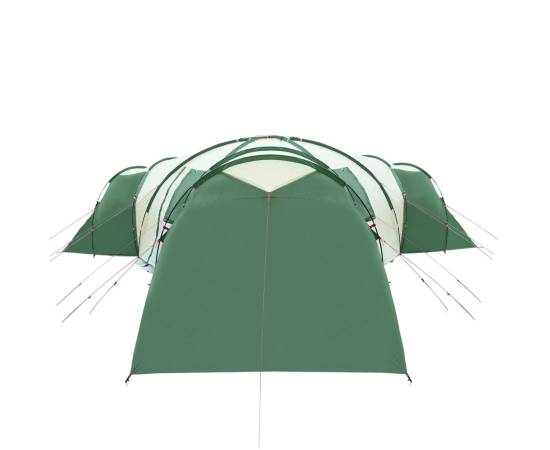 Cort de camping 12 persoane, verde, 840x720x200 cm, tafta 185t, 8 image