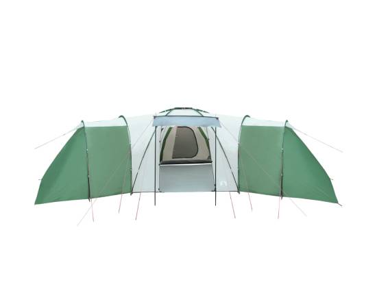 Cort de camping 12 persoane, verde, 840x720x200 cm, tafta 185t, 7 image