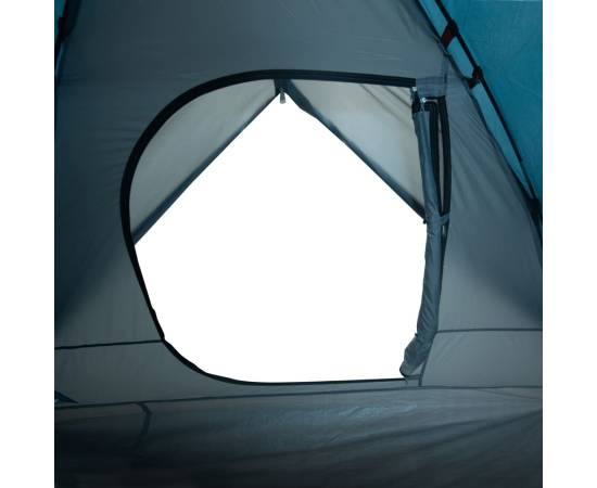 Cort de camping 3 persoane albastru, 240x217x120 cm, tafta 190t, 11 image