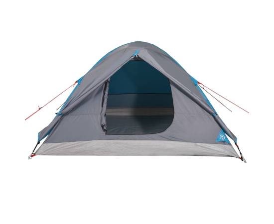 Cort de camping 3 persoane albastru, 240x217x120 cm, tafta 190t, 8 image