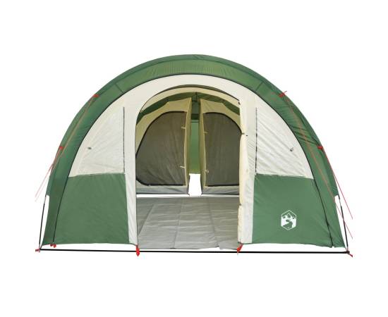 Cort de camping 4 persoane, verde, 483x340x193 cm, tafta 185t, 7 image