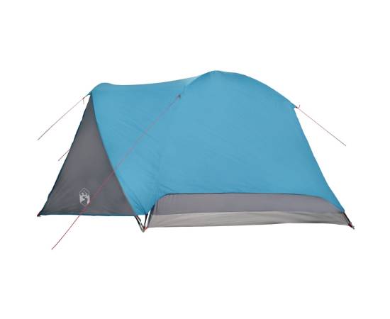 Cort de camping 4 persoane albastru, 350x280x155 cm, tafta 190t, 9 image