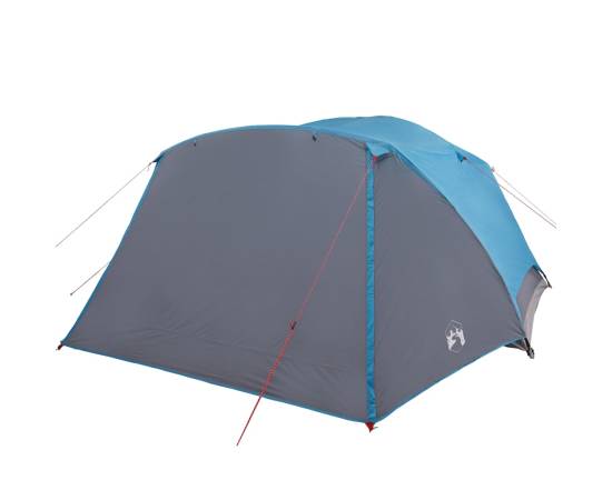 Cort de camping 4 persoane albastru, 350x280x155 cm, tafta 190t, 5 image