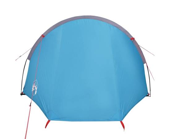 Cort de camping 4 persoane albastru, 405x170x106 cm, tafta 185t, 6 image