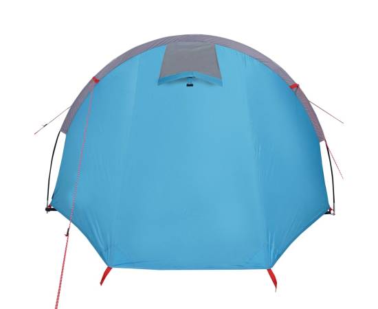 Cort de camping 4 persoane albastru, 405x170x106 cm, tafta 185t, 9 image