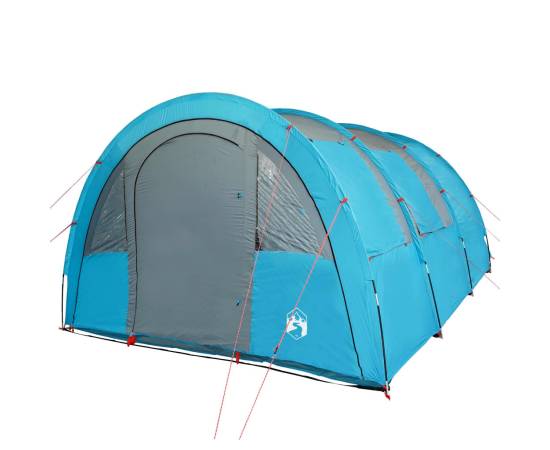Cort de camping 4 persoane albastru, 483x340x193 cm, tafta 185t, 4 image