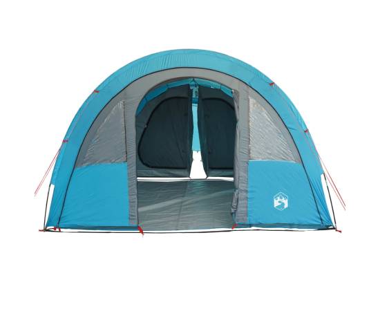 Cort de camping 4 persoane albastru, 483x340x193 cm, tafta 185t, 7 image