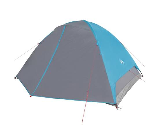 Cort de camping 6 persoane albastru, 348x340x190 cm, tafta 190t, 5 image