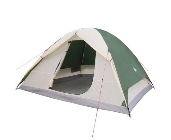 Cort de camping 6 persoane verde, 348x340x190 cm, tafta 190t, 4 image