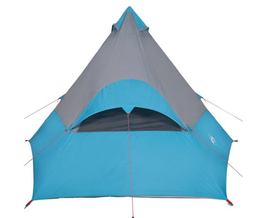 Cort de camping 7 persoane, albastru, 350x350x280cm, tafta 185t, 9 image
