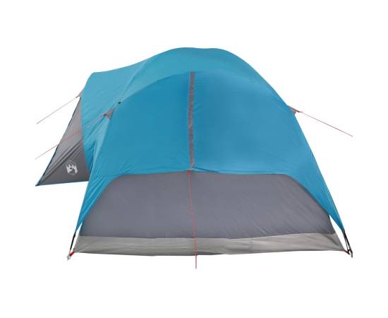 Cort de camping 8 persoane albastru, 360x430x195 cm, tafta 190t, 8 image