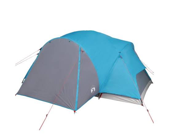 Cort de camping 8 persoane albastru, 360x430x195 cm, tafta 190t, 6 image