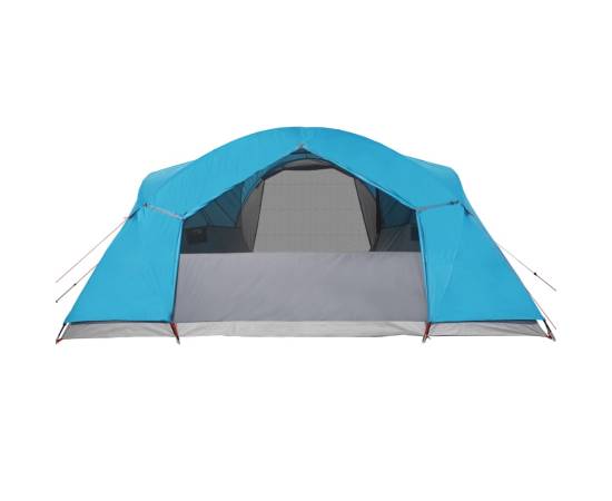 Cort de camping 8 persoane albastru, 360x430x195 cm, tafta 190t, 9 image