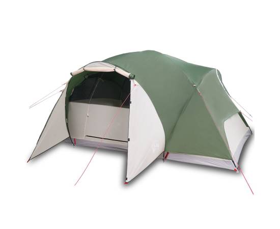 Cort de camping 8 persoane verde, 360x430x195 cm, tafta 190t, 2 image