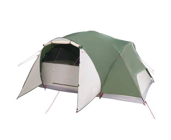 Cort de camping 8 persoane verde, 360x430x195 cm, tafta 190t, 4 image
