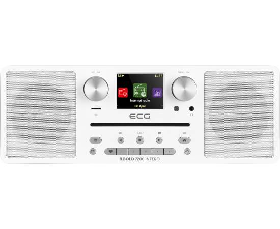 Internet radio ecg b.bold 7200 intero white, fm + dab, stereo 2 × 10 w, cd, 12 image