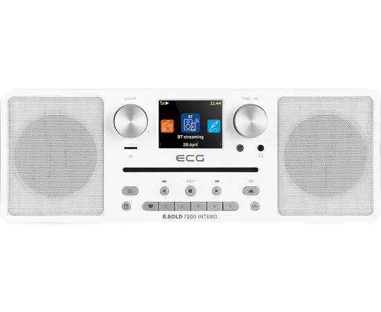 Internet radio ecg b.bold 7200 intero white, fm + dab, stereo 2 × 10 w, cd, 11 image