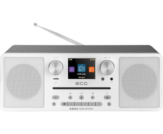 Internet radio ecg b.bold 7200 intero white, fm + dab, stereo 2 × 10 w, cd, 5 image