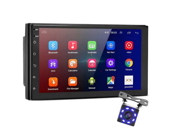 Player Video Auto cu ANDROID si GPS + Camera Marsarier INCLUSA, dimensiune 2DIN, TouchScreen de 7 inch, 4 x 45W, model WDS-40 cu Bluetooth, Handsfree, Radio, MP3, WMA, MP4, Telecomanda