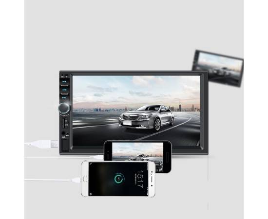 Player Video Auto dimensiune 2DIN, + Camera Marsarier INCLUSA, TouchScreen de 7 inch, 4 x 50W, model WDS-30 cu Bluetooth, Handsfree, Radio, MP3, WMA, MP4, AUX, Card, Telecomanda, 4 image