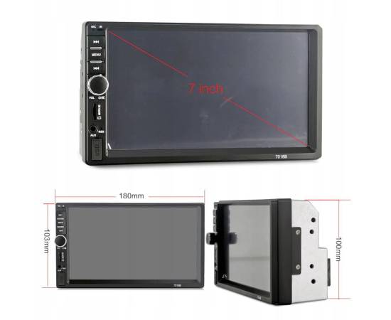 Player Video Auto dimensiune 2DIN, + Camera Marsarier INCLUSA, TouchScreen de 7 inch, 4 x 50W, model WDS-30 cu Bluetooth, Handsfree, Radio, MP3, WMA, MP4, AUX, Card, Telecomanda, 5 image