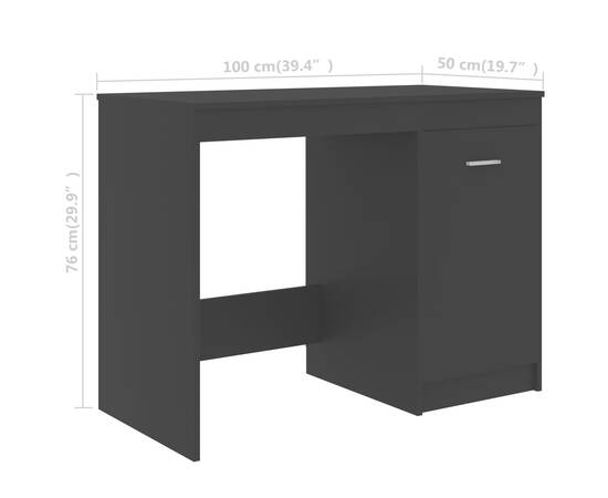 Birou, negru, 140 x 50 x 76 cm, pal, 9 image