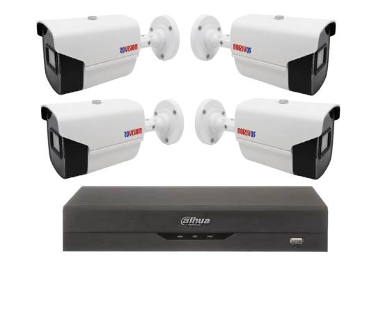 Kit de supraveghere cu 4 camere rovision 2mp, full hd, rovision2mp22 oem hikvision lentila 2.8mm, ir 40 m, dvr dahua 4 canale, 5mp