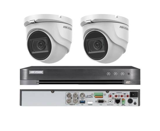 Kit supraveghere hikvision 2 camere interior 4 in 1, 8mp, 2.8mm, ir 30m, dvr 4 canale 4k 8mp