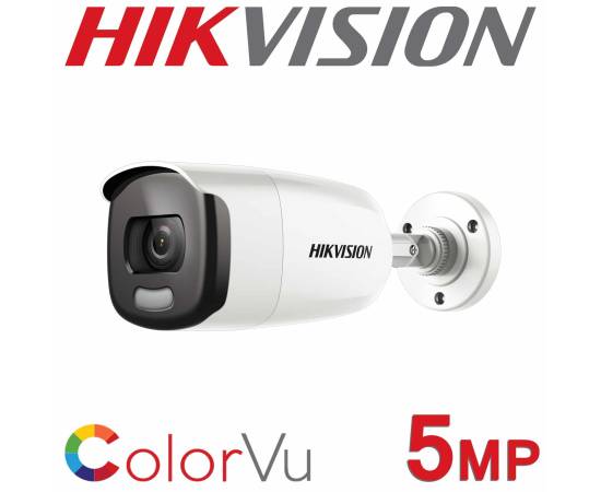 Kit supraveghere profesional mixt hikvision color vu 4 camere 5mp ir40m si ir20m , full accesorii, 3 image