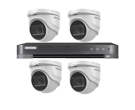 Kit supraveghere video hikvision 4 camere interior 4 in 1, 8mp, 2.8mm, ir 30m, dvr 4 canale 4k 8mp