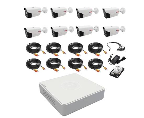 Sistem supraveghere 8 camere rovision oem hikvision 2mp full hd, ir40m, dvr 8 canale, accesorii si hard incluse