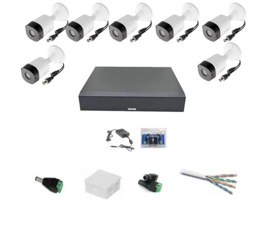 Sistem supraveghere exterior ahd 1080p 8 camere full hd 20m ir, dvr 8 canale, accesorii