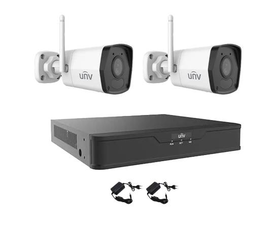 Sistem supraveghere video wi-fi 2 camere 2mp smart ir 30m, microfon, nvr 4 canale 4k, accesorii