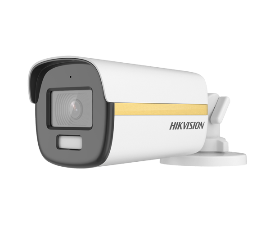 Cameră de supraveghere colorvu, analogică, 2 megapixeli, lentilă 2.8mm, lumină albă 40m, microfon integrat - hikvision ds-2ce12df3t-fs-2.8mm, 2 image