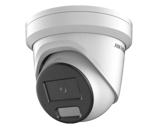 Cameră supraveghere ip colorvu  4mp lentila 2.8mm dual light ir 40m, lumină albă 40m, microfon poe sdcard- hikvision ds-2cd2347g2h-liu-2.8mm