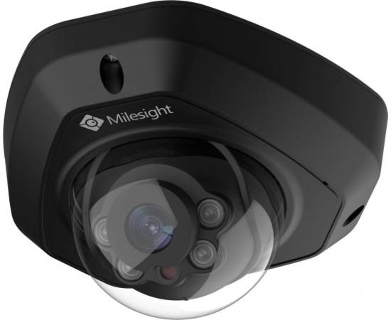 Camera supraveghere ip mini dome 5mp ir 30m lentila 2.8mm milesight technology - ms-c5373-pd(black)