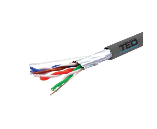 Cablu ftp cat.5e cupru integral 0,52 24awg fluke pass rola 305ml ted wire expert ted002396