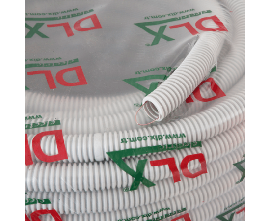Tub flexibil (copex) d16, halogen free, ignifug, cu fir tragere - dlx