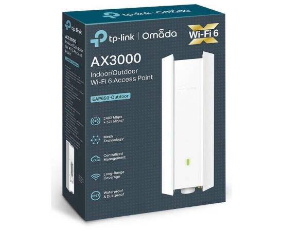 Access point tp-link wifi 6  5ghz ax 3000 poe - eap650-outdoor, 2 image
